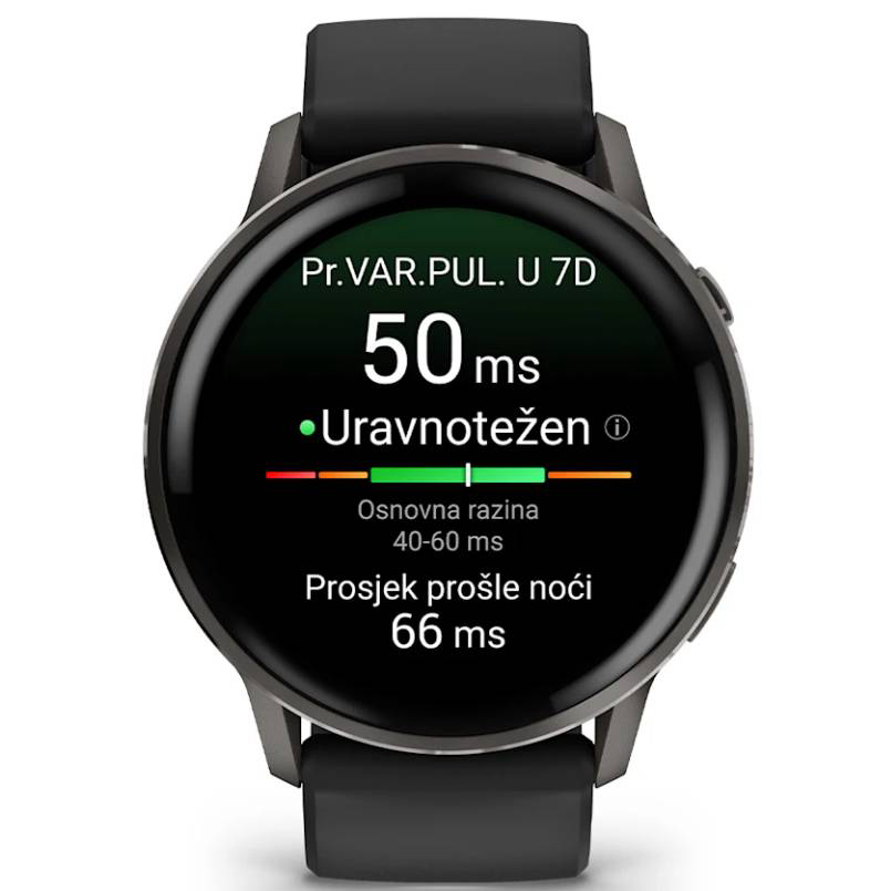 Pametni sat GARMIN Venu 4 Black/Slate sa smeđim kožnim remenom, 45mm, 010-03014-03